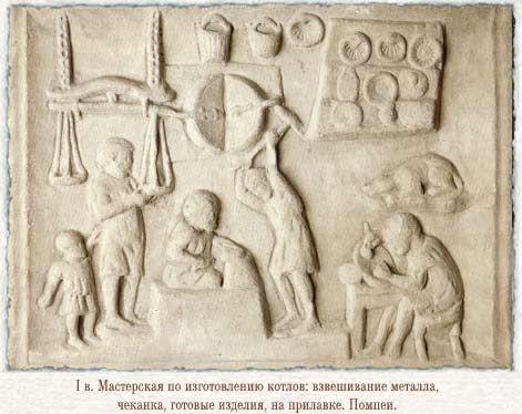 Помпеи. Изготовление котлов.